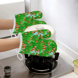 Clown Fish Pattern Print Design 01 Heat Resistant Oven Mitts Pot Holders Set