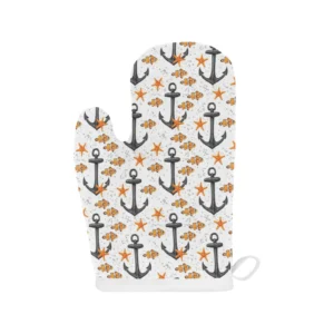 Clown Fish Pattern Print Design 02 Heat Resistant Oven Mitts Pot Holders Set