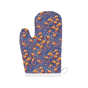 Clown Fish Pattern Print Design 04 Heat Resistant Oven Mitts Pot Holders Set