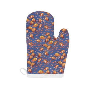 Clown Fish Pattern Print Design 04 Heat Resistant Oven Mitts Pot Holders Set