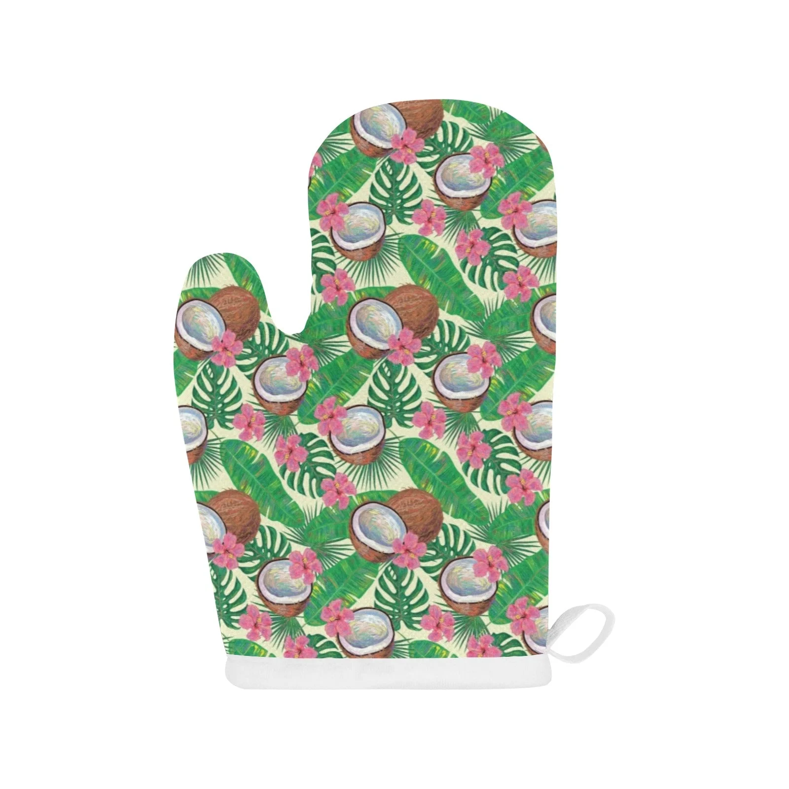 Coconut Pattern Print Design 01 Heat Resistant Oven Mitts Pot Holders Set Coconut Pattern Print Design 01 Heat Resistant Oven Mitts Pot Holders Set