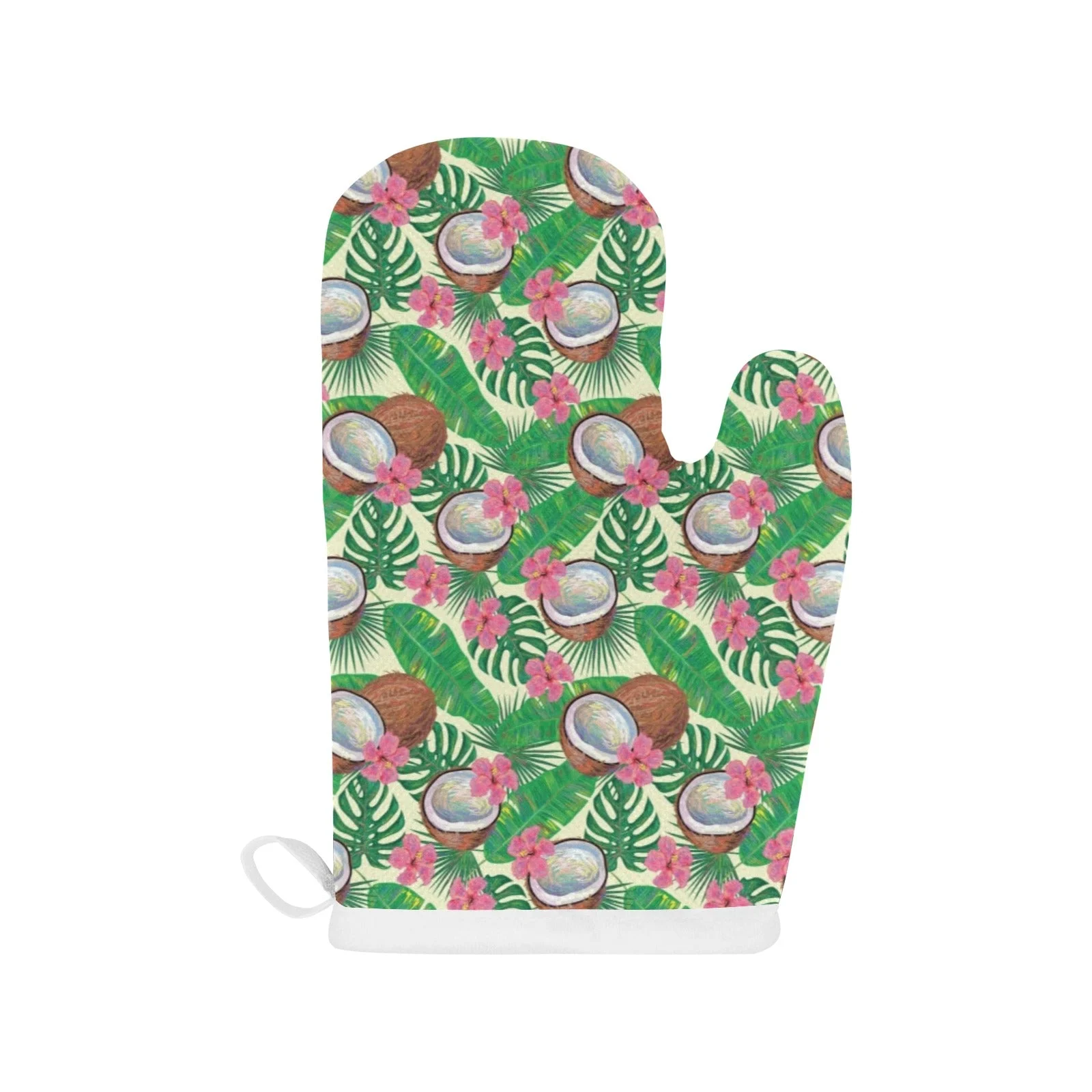 Coconut Pattern Print Design 01 Heat Resistant Oven Mitts Pot Holders Set Coconut Pattern Print Design 01 Heat Resistant Oven Mitts Pot Holders Set