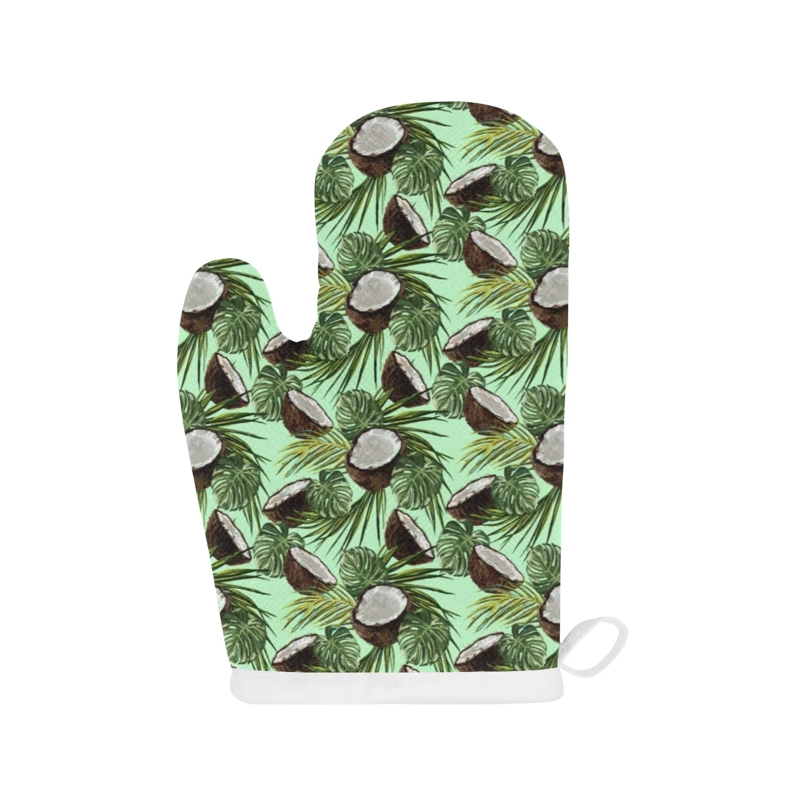 Coconut Pattern Print Design 02 Heat Resistant Oven Mitts Pot Holders Set Coconut Pattern Print Design 02 Heat Resistant Oven Mitts Pot Holders Set