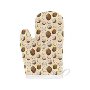 Coconut Pattern Print Design 05 Heat Resistant Oven Mitts Pot Holders Set