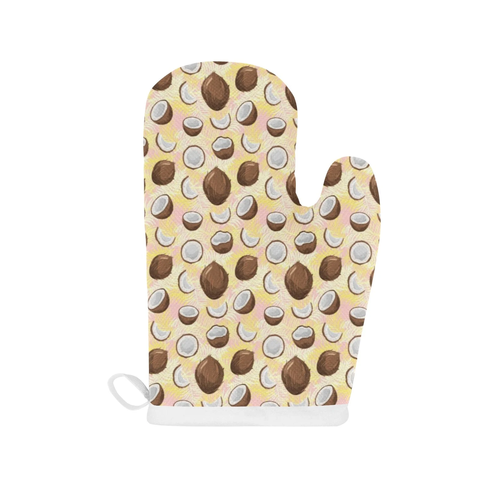 Coconut Pattern Print Design 05 Heat Resistant Oven Mitts Pot Holders Set Coconut Pattern Print Design 05 Heat Resistant Oven Mitts Pot Holders Set