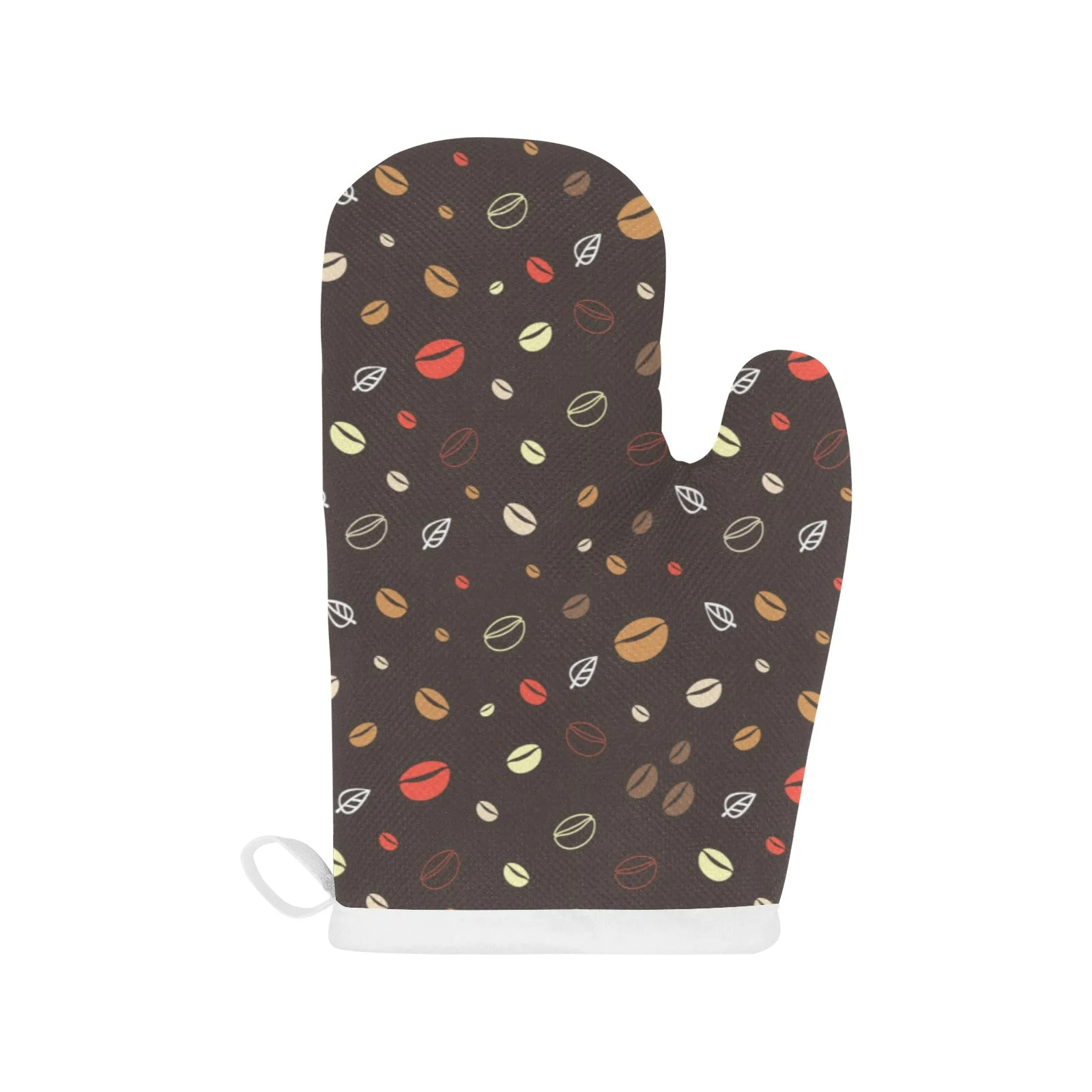 Coffee Bean Leave Pattern Heat Resistant Oven Mitts Pot Holders Set Coffee Bean Leave Pattern Heat Resistant Oven Mitts Pot Holders Set