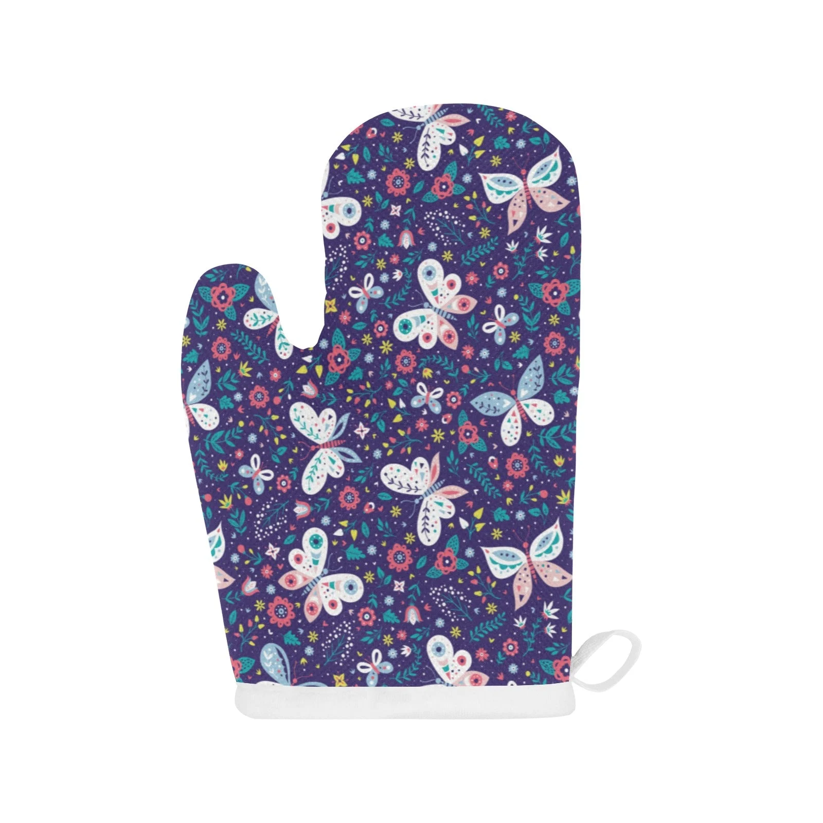 Colorful Butterfly Flower Pattern Heat Resistant Oven Mitts Pot Holders Set Colorful Butterfly Flower Pattern Heat Resistant Oven Mitts Pot Holders Set