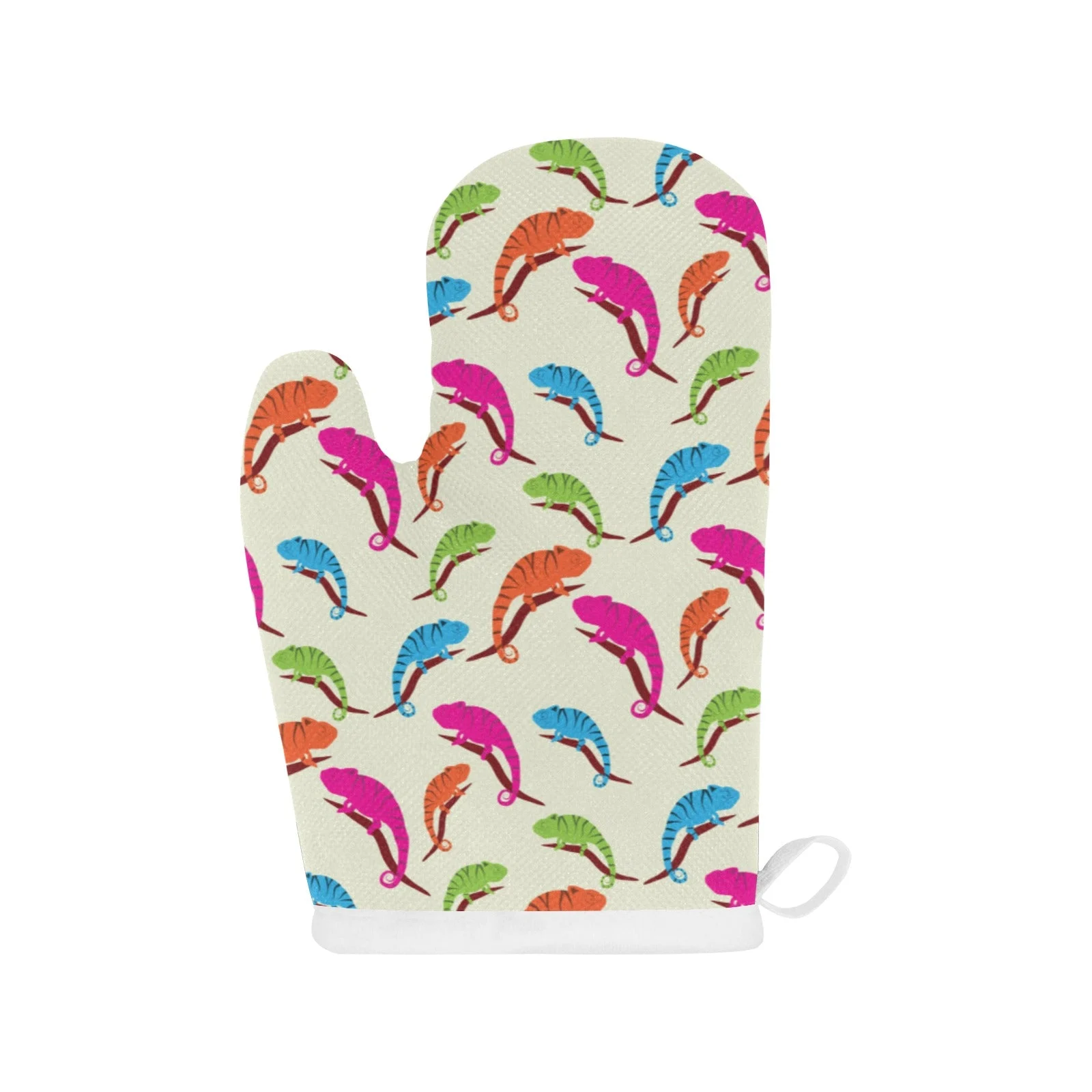 Colorful Chameleon Lizard Pattern Heat Resistant Oven Mitts Pot Holders Set Colorful Chameleon Lizard Pattern Heat Resistant Oven Mitts Pot Holders Set