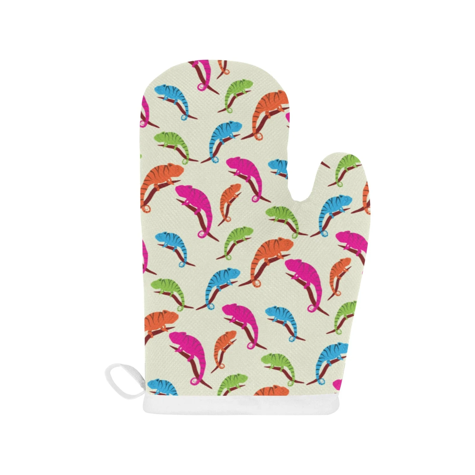 Colorful Chameleon Lizard Pattern Heat Resistant Oven Mitts Pot Holders Set Colorful Chameleon Lizard Pattern Heat Resistant Oven Mitts Pot Holders Set