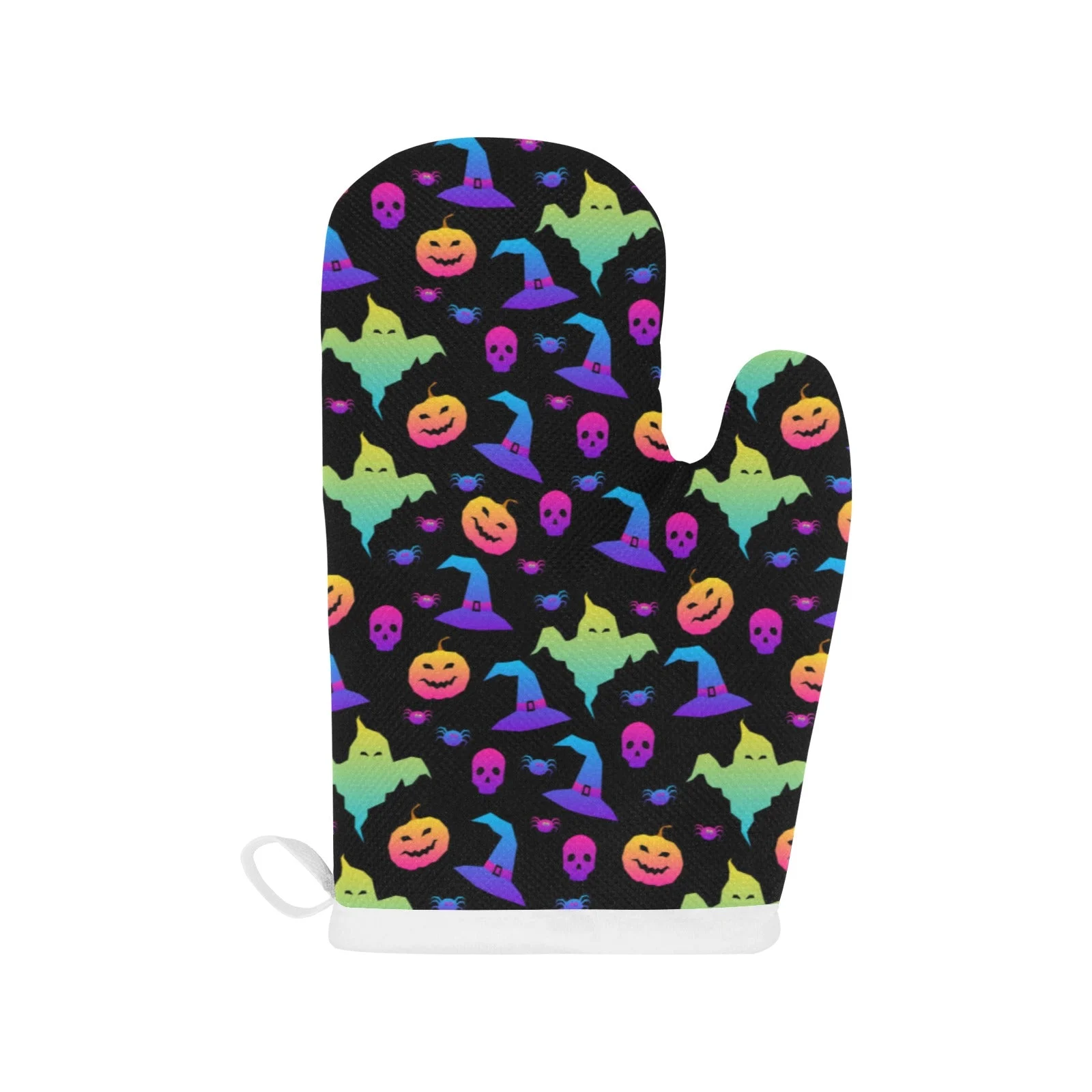 Colorful Halloween Background Heat Resistant Oven Mitts Pot Holders Set Colorful Halloween Background Heat Resistant Oven Mitts Pot Holders Set