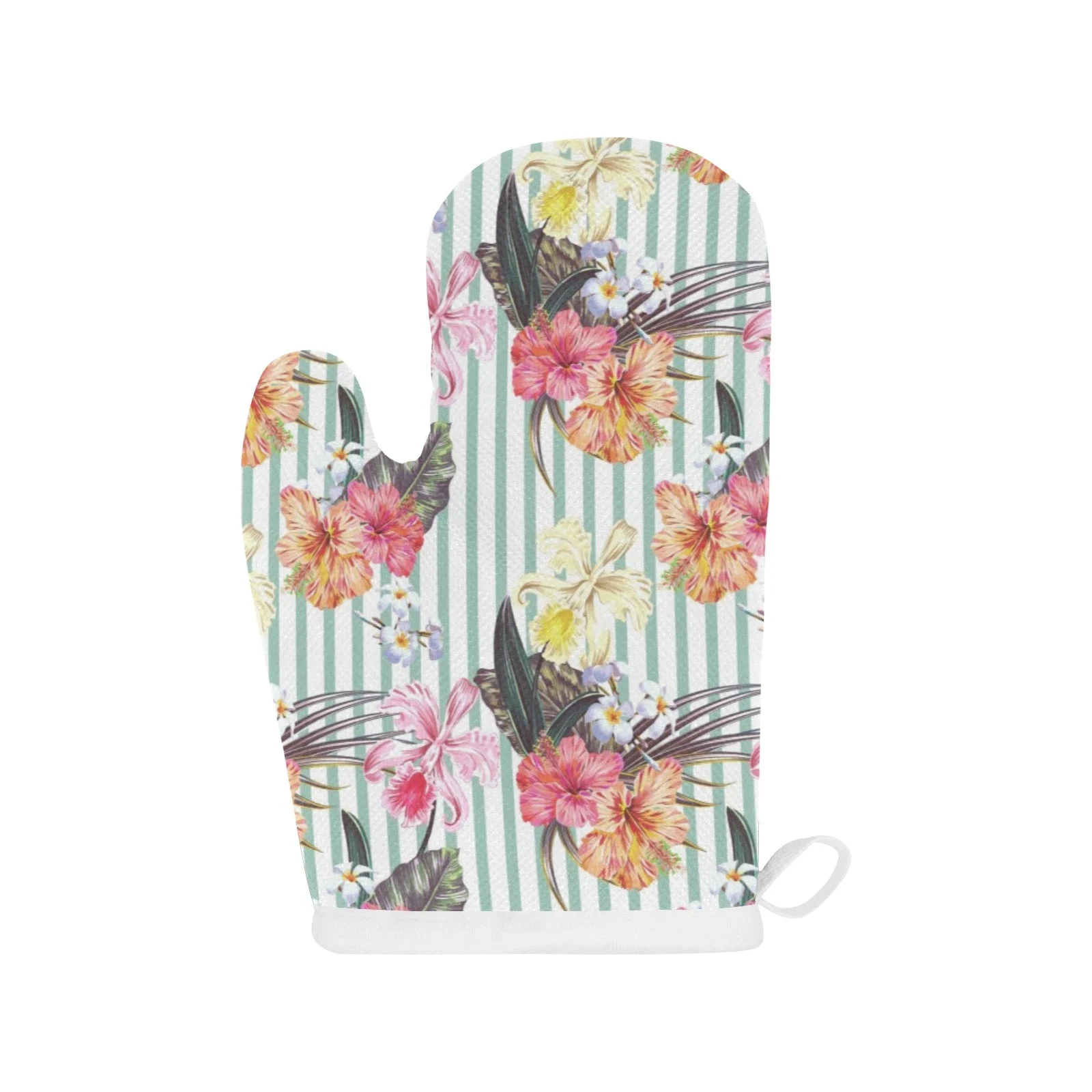 Colorful Orchid Flower Pattern Heat Resistant Oven Mitts Pot Holders Set Colorful Orchid Flower Pattern Heat Resistant Oven Mitts Pot Holders Set