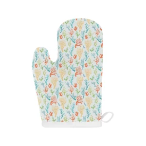 Coral Reef Pattern Print Design 02 Heat Resistant Oven Mitts Pot Holders Set