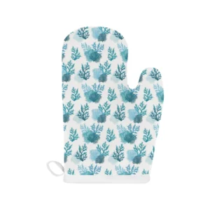 Coral Reef Pattern Print Design 04 Heat Resistant Oven Mitts Pot Holders Set