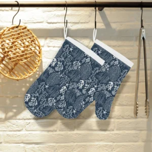 Coral Reef Pattern Print Design 05 Heat Resistant Oven Mitts Pot Holders Set