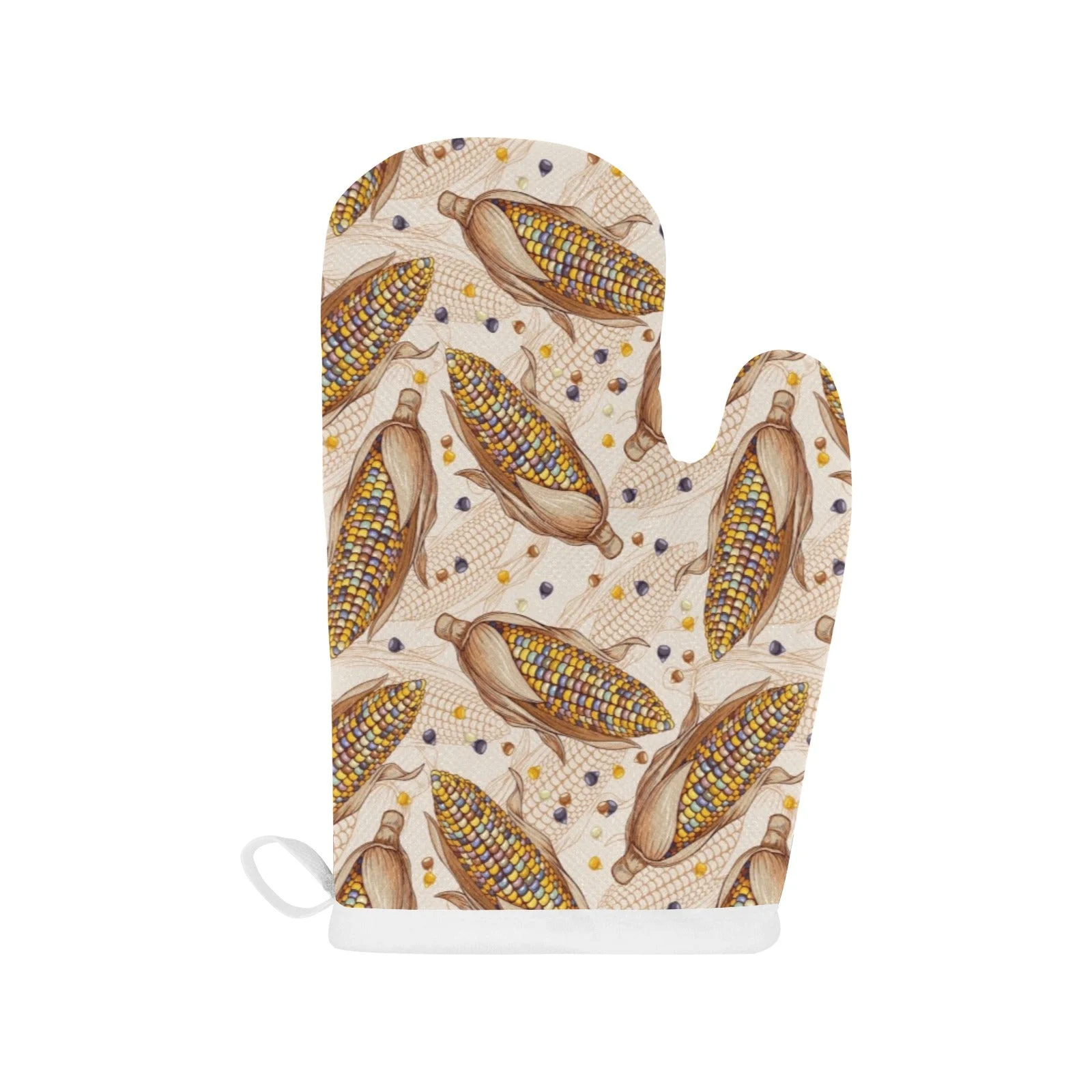 Corn Pattern Print Design 03 Heat Resistant Oven Mitts Pot Holders Set Corn Pattern Print Design 03 Heat Resistant Oven Mitts Pot Holders Set