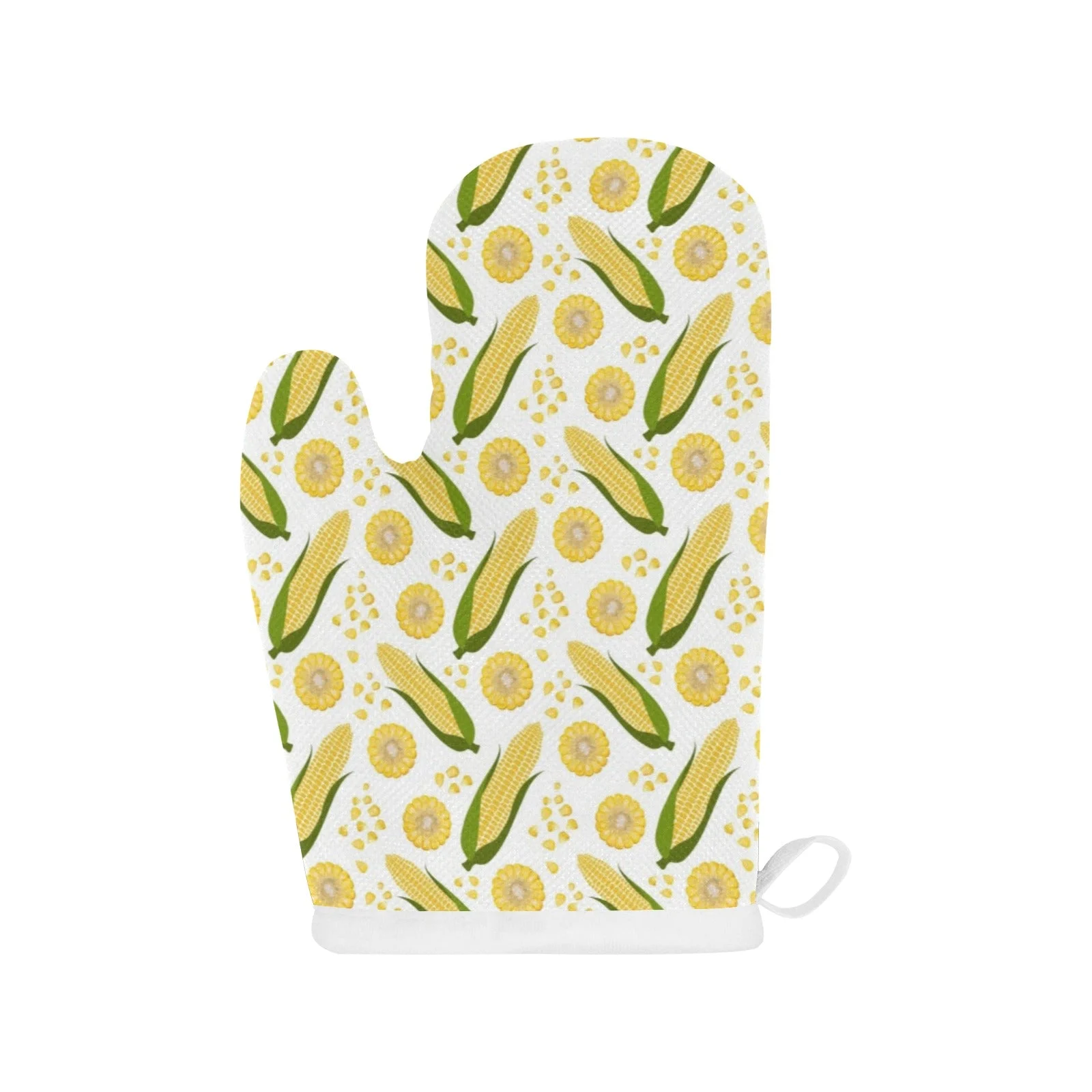 Corn Pattern Print Design 05 Heat Resistant Oven Mitts Pot Holders Set Corn Pattern Print Design 05 Heat Resistant Oven Mitts Pot Holders Set