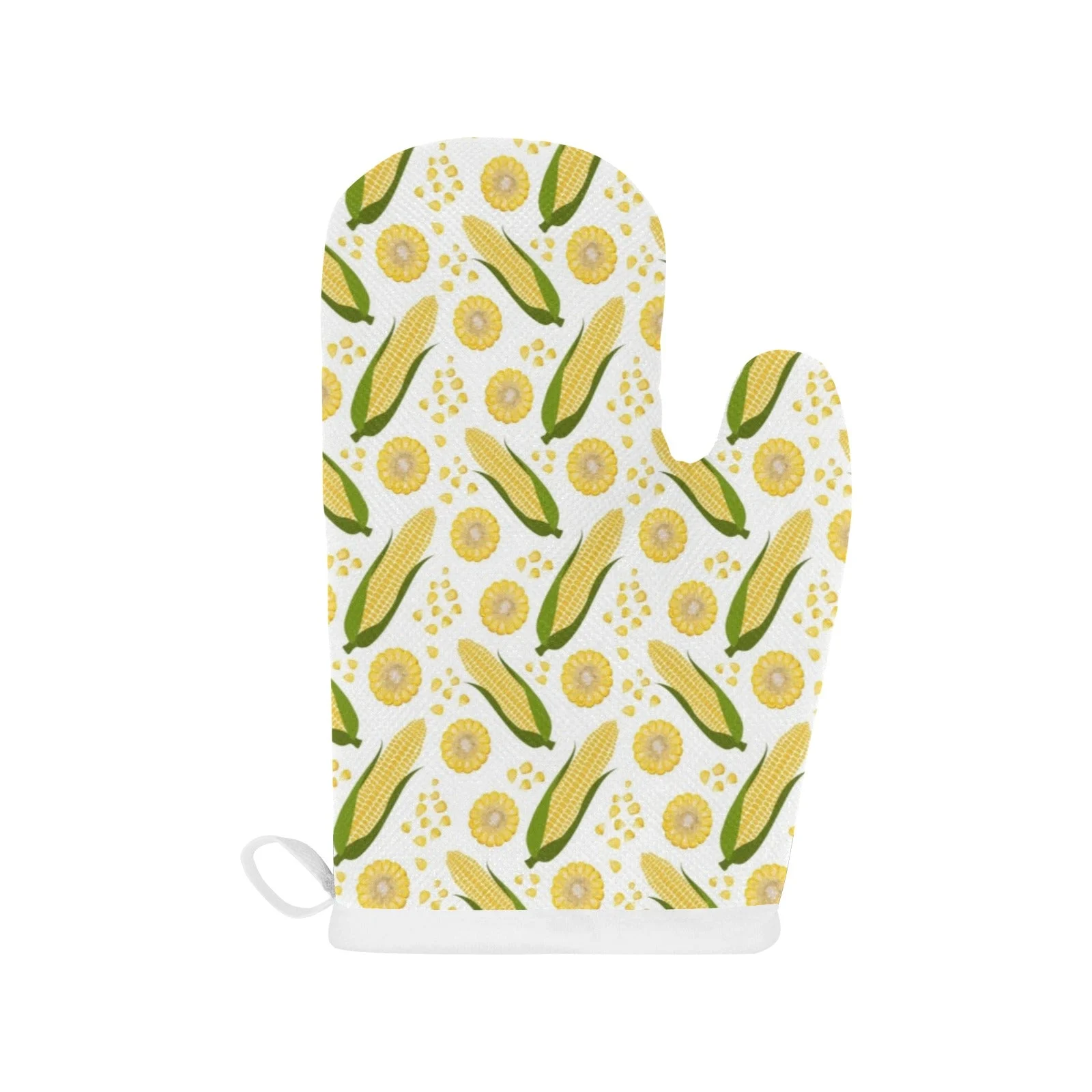 Corn Pattern Print Design 05 Heat Resistant Oven Mitts Pot Holders Set Corn Pattern Print Design 05 Heat Resistant Oven Mitts Pot Holders Set