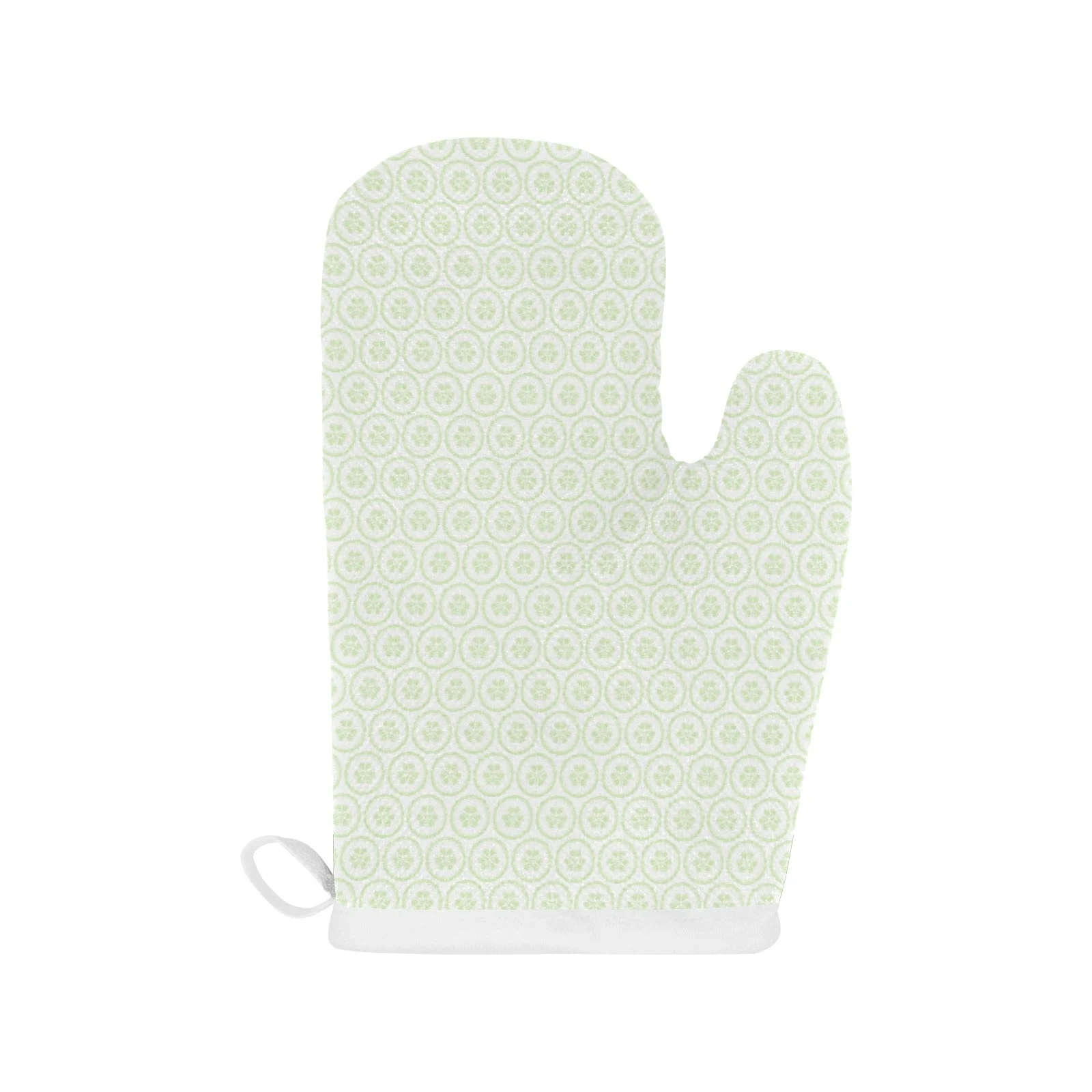 Cucumber Pattern Background Heat Resistant Oven Mitts Pot Holders Set Cucumber Pattern Background Heat Resistant Oven Mitts Pot Holders Set