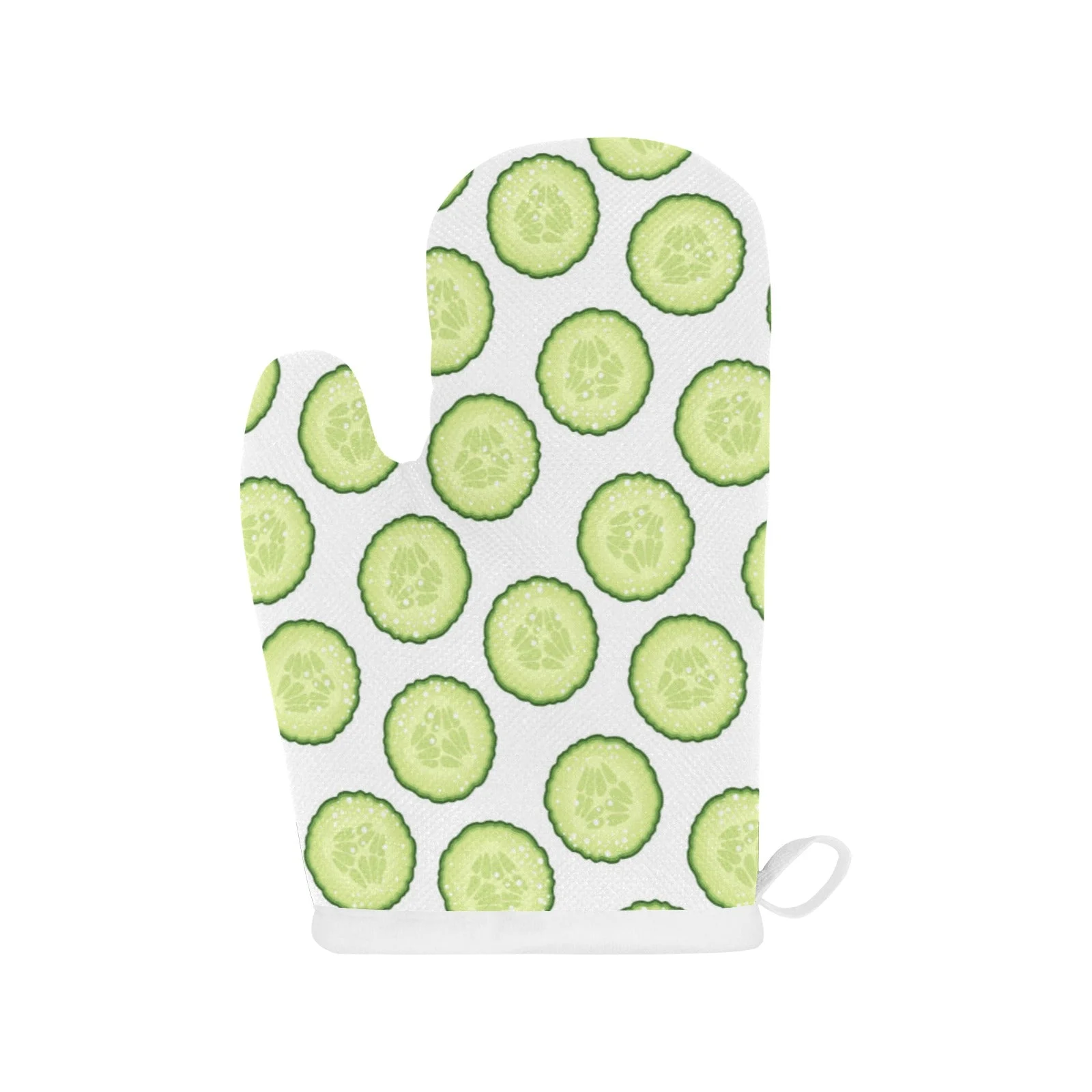 Cucumber Slices Pattern Heat Resistant Oven Mitts Pot Holders Set Cucumber Slices Pattern Heat Resistant Oven Mitts Pot Holders Set