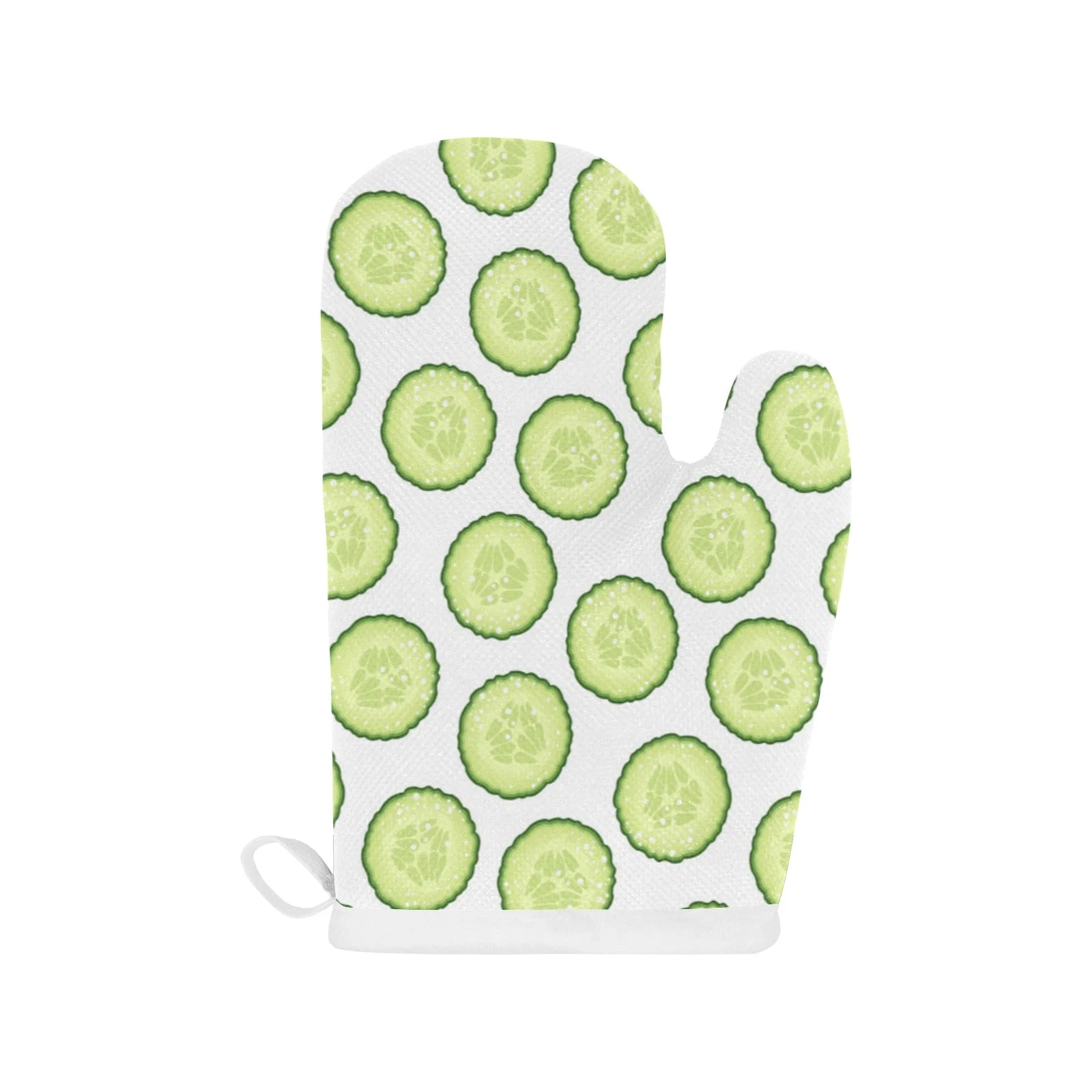 Cucumber Slices Pattern Heat Resistant Oven Mitts Pot Holders Set Cucumber Slices Pattern Heat Resistant Oven Mitts Pot Holders Set