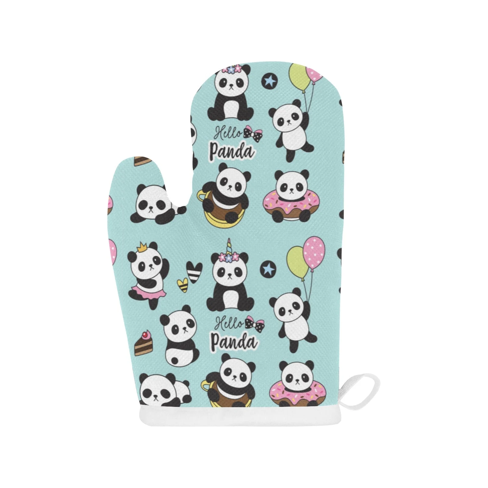 Cute Baby Panda Pattern Heat Resistant Oven Mitts Pot Holders Set Cute Baby Panda Pattern Heat Resistant Oven Mitts Pot Holders Set