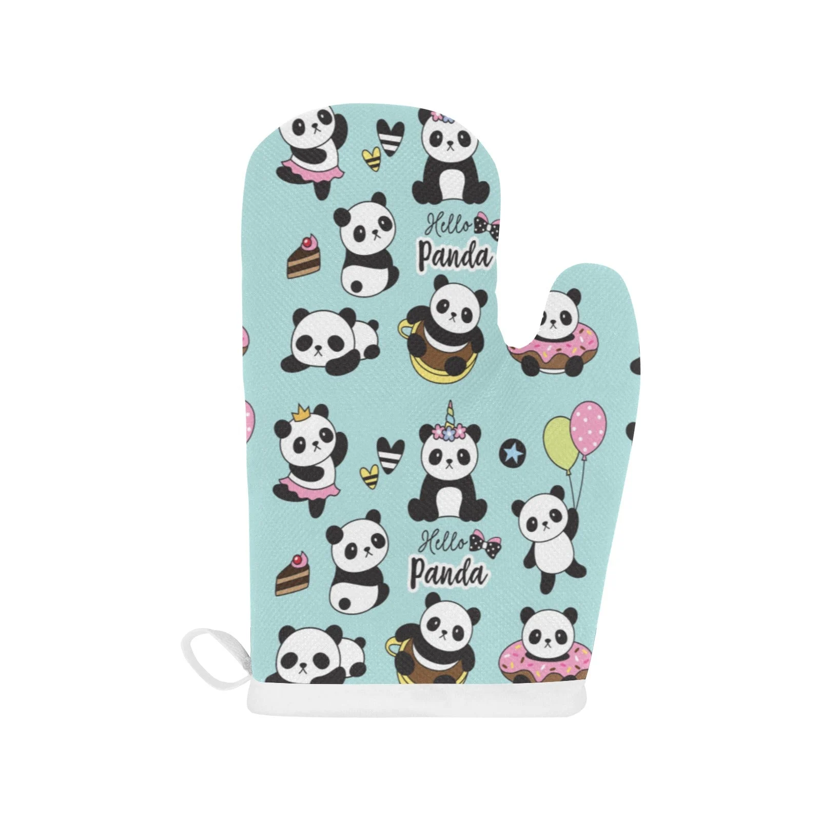 Cute Baby Panda Pattern Heat Resistant Oven Mitts Pot Holders Set Cute Baby Panda Pattern Heat Resistant Oven Mitts Pot Holders Set