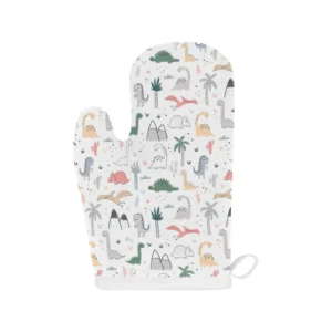 Cute Cartoon Dinosaurs Tree Pattern Heat Resistant Oven Mitts Pot Holders Set