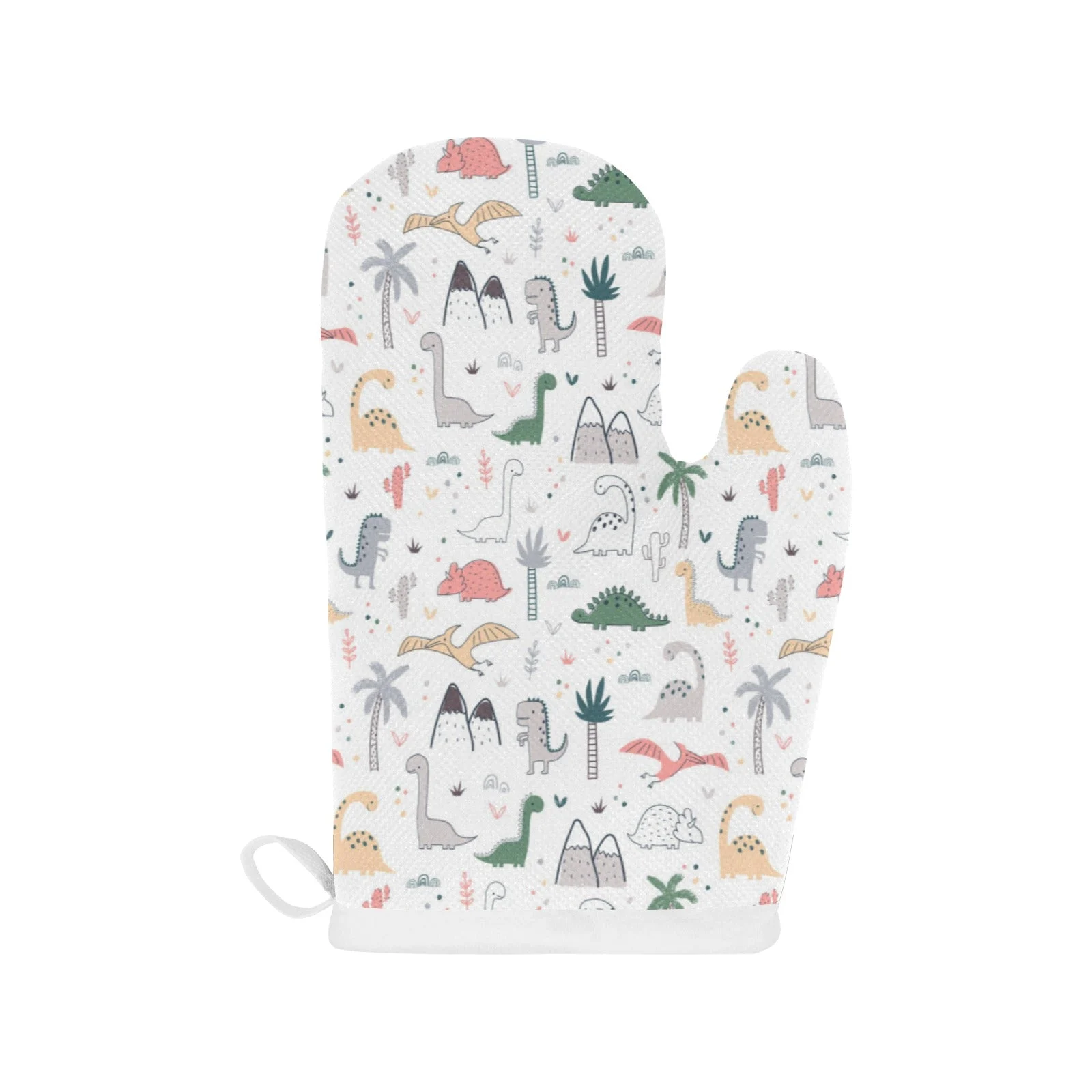 Cute Cartoon Dinosaurs Tree Pattern Heat Resistant Oven Mitts Pot Holders Set Cute Cartoon Dinosaurs Tree Pattern Heat Resistant Oven Mitts Pot Holders Set