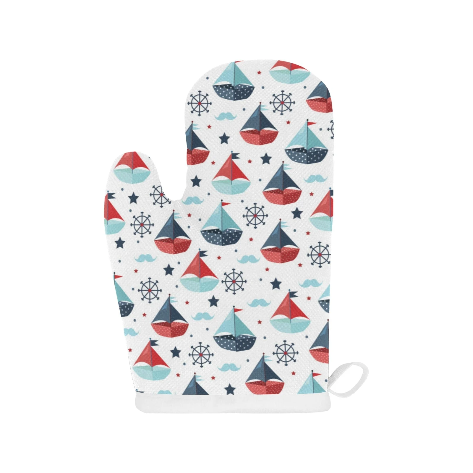 Cute Color Paper Sailboat Pattern Heat Resistant Oven Mitts Pot Holders Set Cute Color Paper Sailboat Pattern Heat Resistant Oven Mitts Pot Holders Set