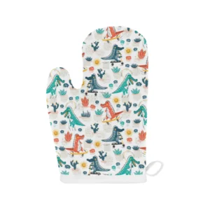 Cute Crocodile Pattern Heat Resistant Oven Mitts Pot Holders Set