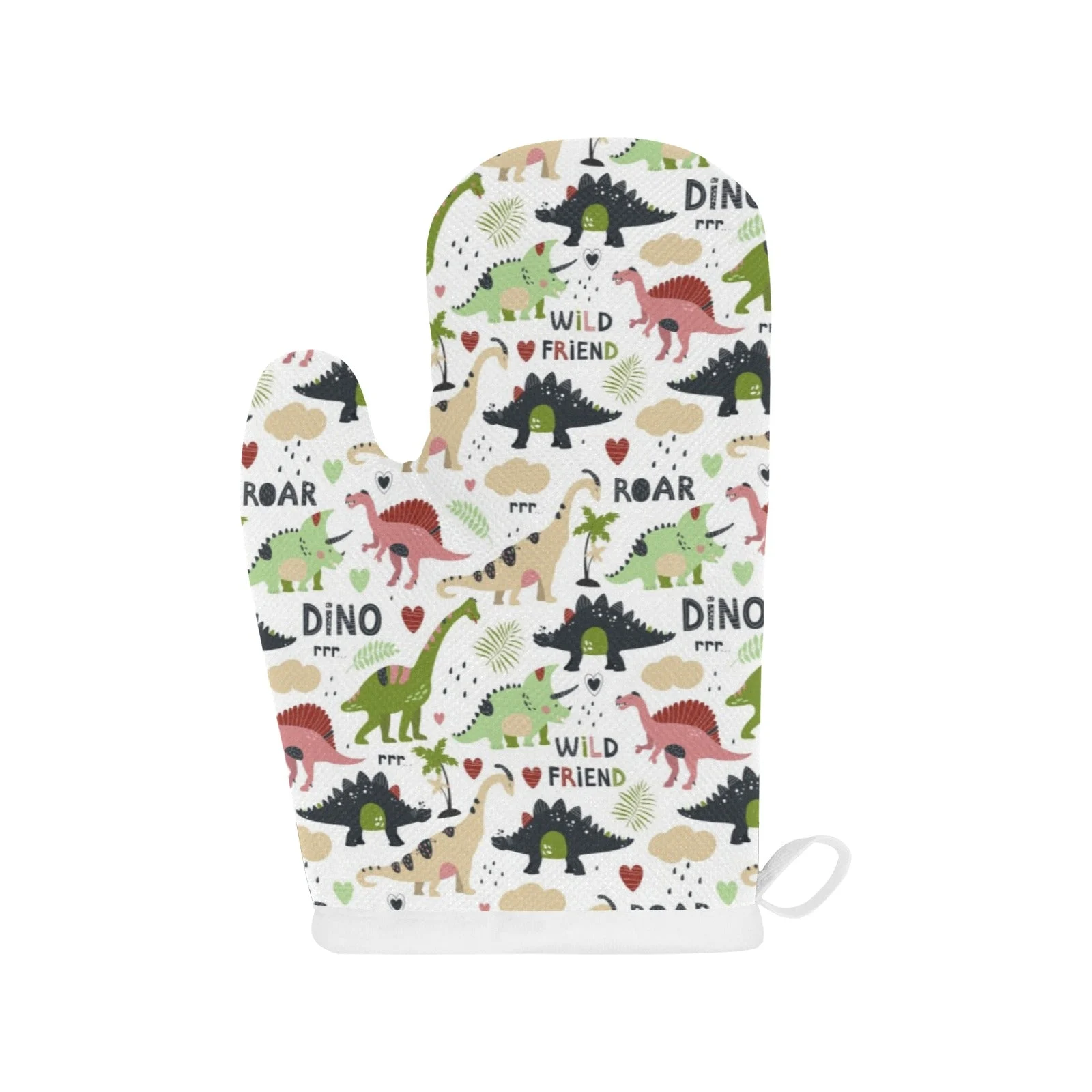 Cute Dinosaurs Pattern Heat Resistant Oven Mitts Pot Holders Set Cute Dinosaurs Pattern Heat Resistant Oven Mitts Pot Holders Set