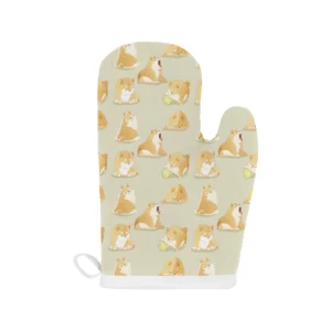 Cute Fat Shiba Inu Dog Pattern Heat Resistant Oven Mitts Pot Holders Set
