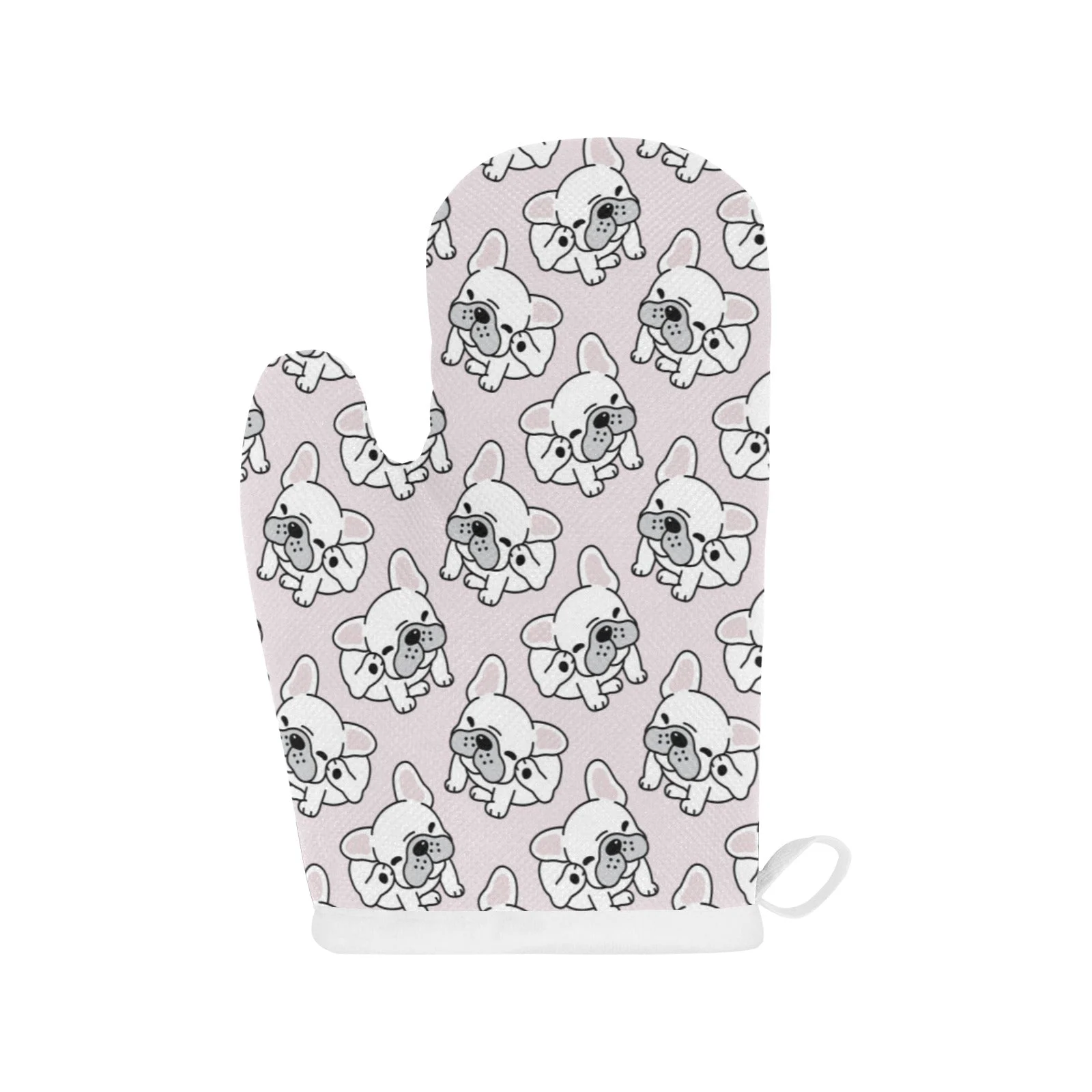 Cute French Bulldog Pattern Heat Resistant Oven Mitts Pot Holders Set Cute French Bulldog Pattern Heat Resistant Oven Mitts Pot Holders Set