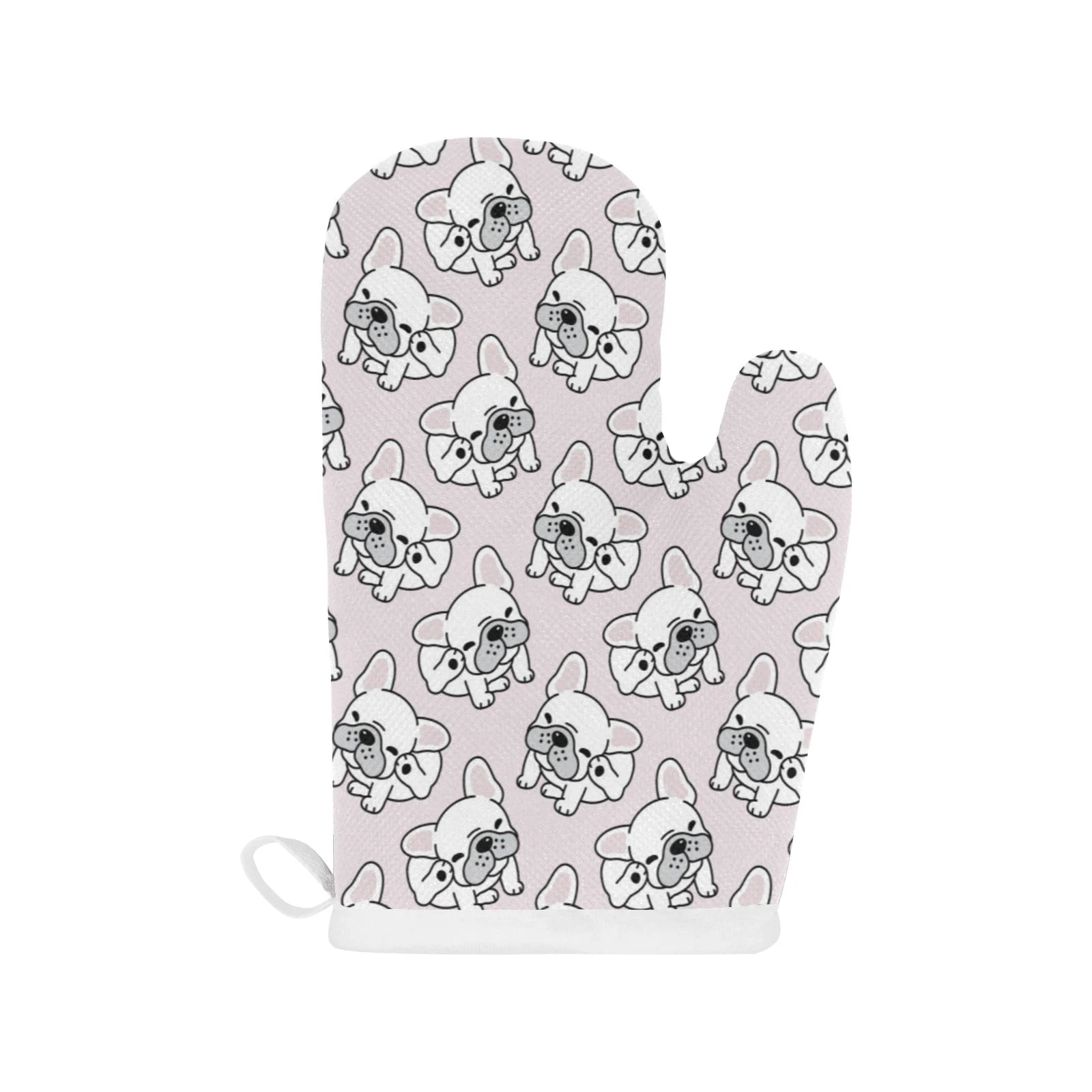 Cute French Bulldog Pattern Heat Resistant Oven Mitts Pot Holders Set Cute French Bulldog Pattern Heat Resistant Oven Mitts Pot Holders Set