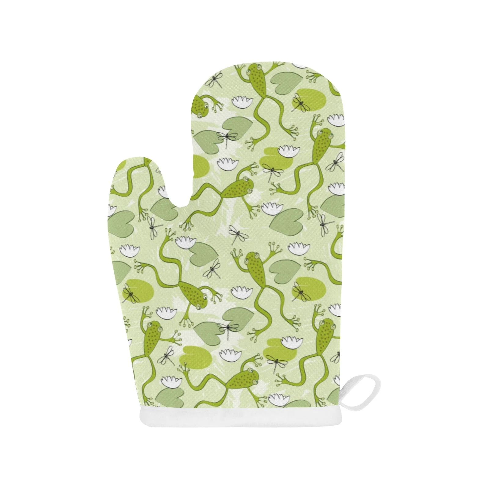 Cute Frog Dragonfly Pattern Heat Resistant Oven Mitts Pot Holders Set Cute Frog Dragonfly Pattern Heat Resistant Oven Mitts Pot Holders Set