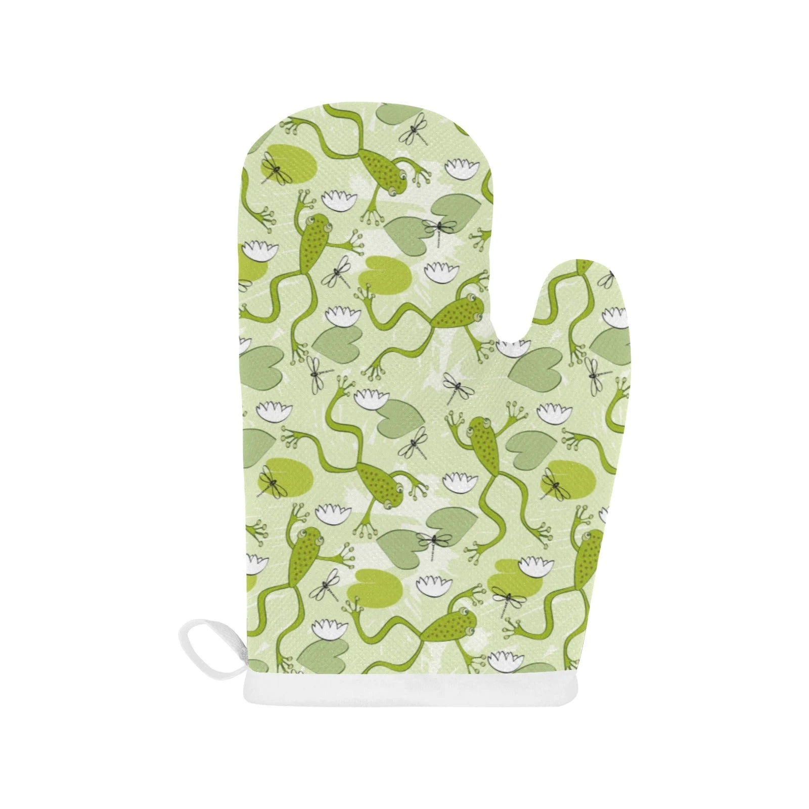 Cute Frog Dragonfly Pattern Heat Resistant Oven Mitts Pot Holders Set Cute Frog Dragonfly Pattern Heat Resistant Oven Mitts Pot Holders Set