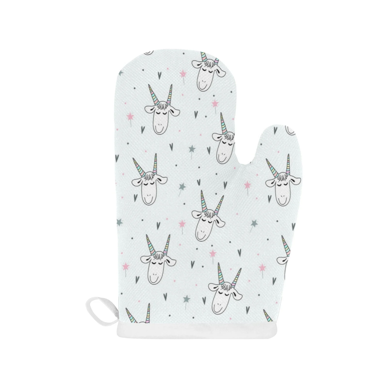Cute Goat Design Pattern Heat Resistant Oven Mitts Pot Holders Set Cute Goat Design Pattern Heat Resistant Oven Mitts Pot Holders Set