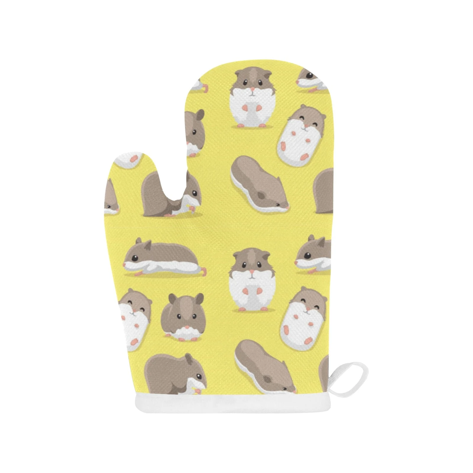 Cute Hamster Pattern Heat Resistant Oven Mitts Pot Holders Set Cute Hamster Pattern Heat Resistant Oven Mitts Pot Holders Set