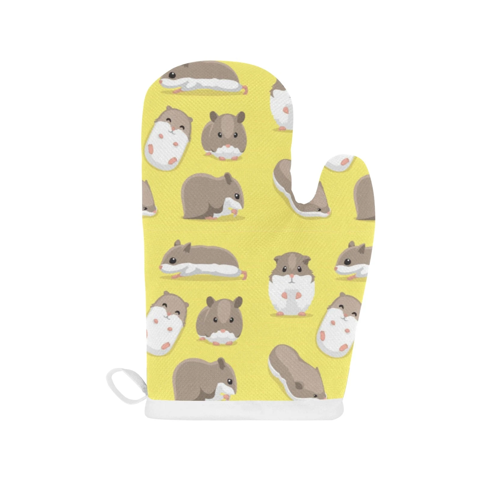 Cute Hamster Pattern Heat Resistant Oven Mitts Pot Holders Set Cute Hamster Pattern Heat Resistant Oven Mitts Pot Holders Set