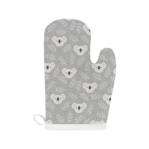 Cute Koala Leaves Pattern Heat Resistant Oven Mitts Pot Holders Set