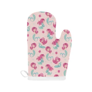 Cute Little Mermaid Pattern Heat Resistant Oven Mitts Pot Holders Set