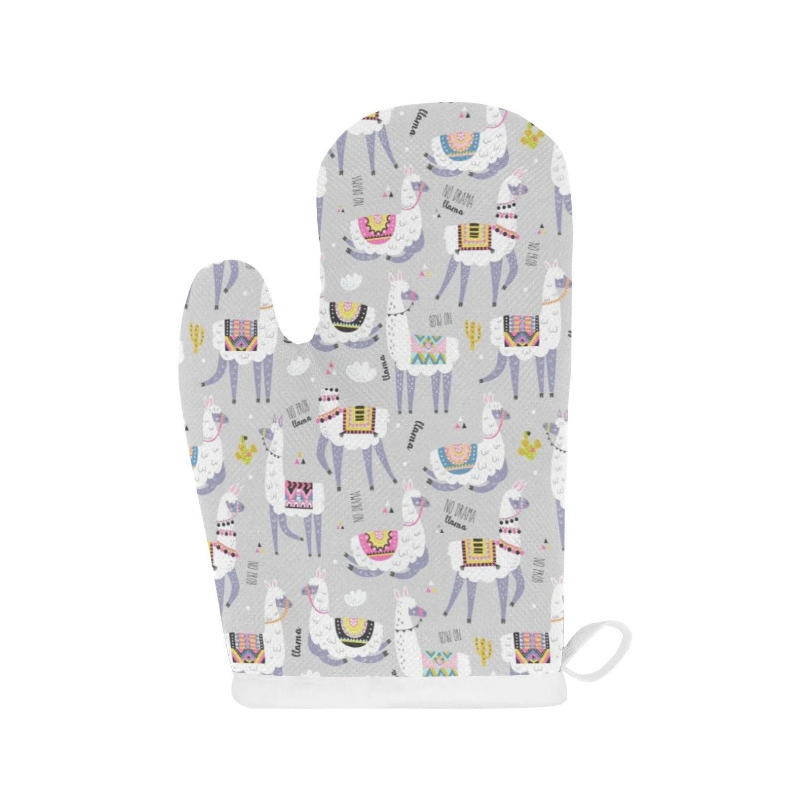 Cute Llama Alpaca Pattern Heat Resistant Oven Mitts Pot Holders Set Cute Llama Alpaca Pattern Heat Resistant Oven Mitts Pot Holders Set