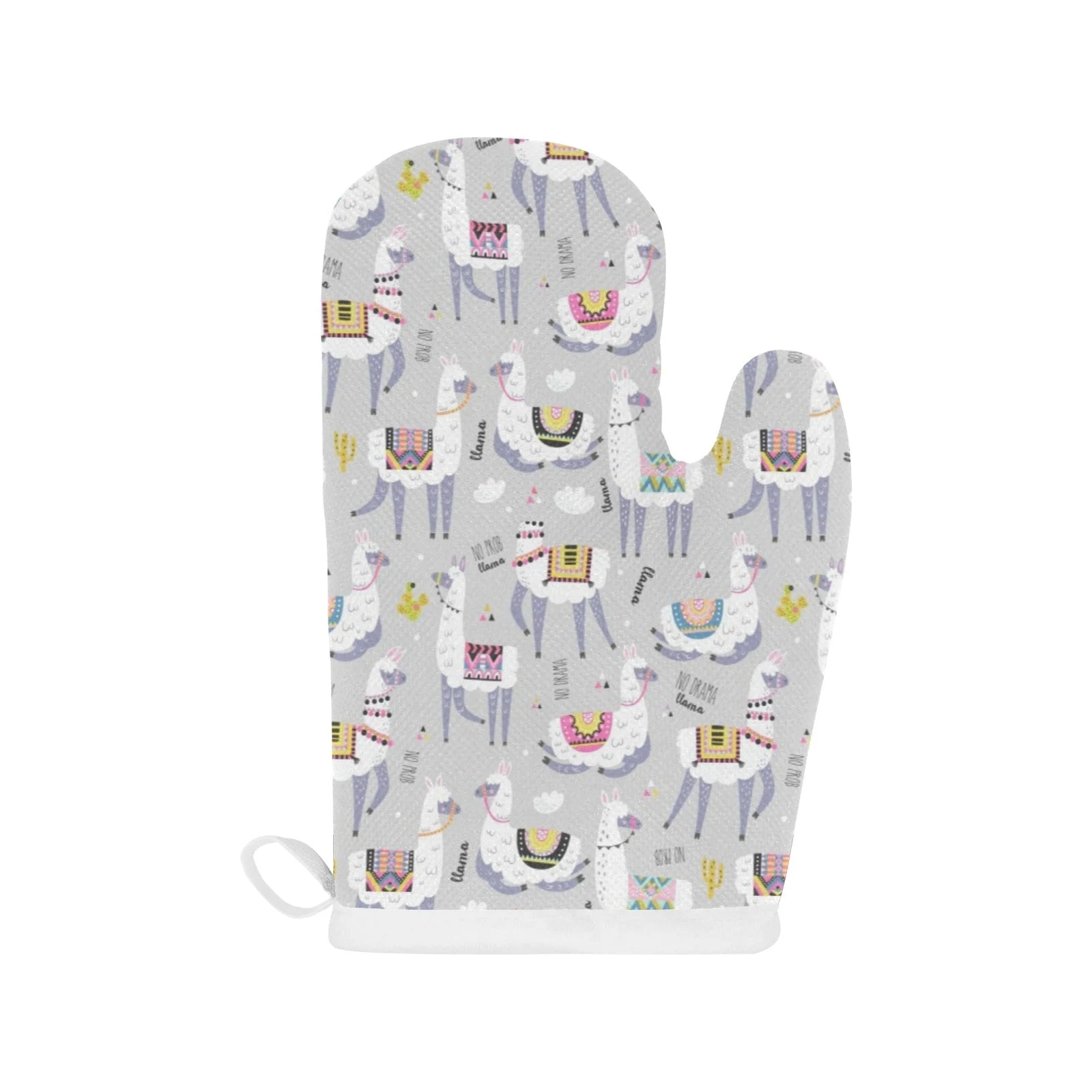 Cute Llama Alpaca Pattern Heat Resistant Oven Mitts Pot Holders Set Cute Llama Alpaca Pattern Heat Resistant Oven Mitts Pot Holders Set