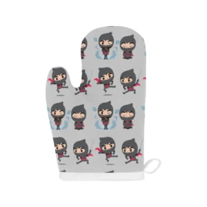 Cute Ninja Pattern Heat Resistant Oven Mitts Pot Holders Set