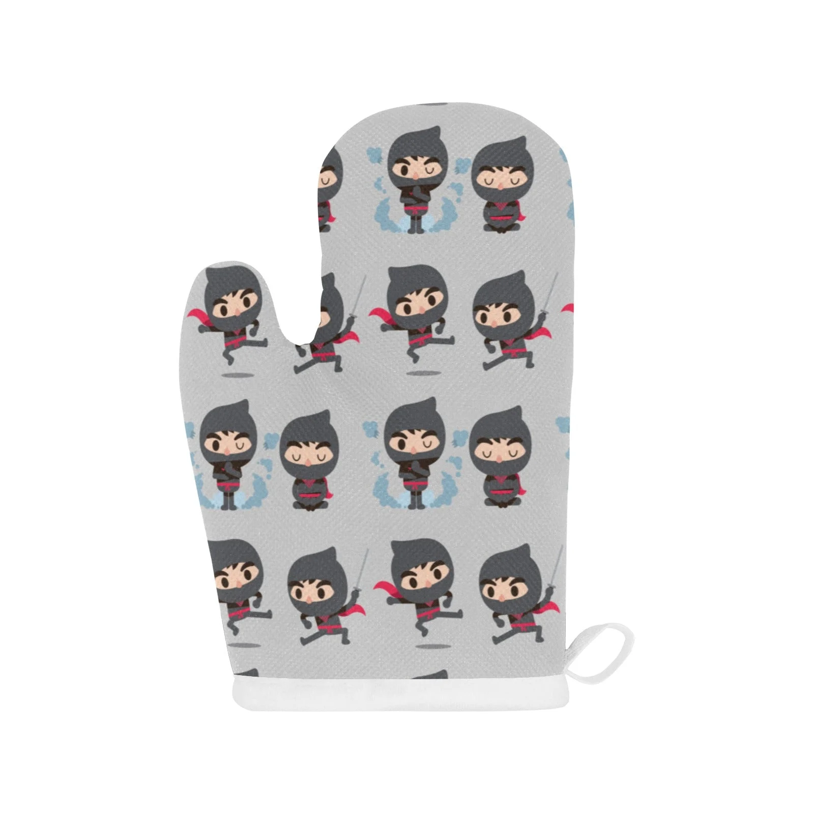 Cute Ninja Pattern Heat Resistant Oven Mitts Pot Holders Set Cute Ninja Pattern Heat Resistant Oven Mitts Pot Holders Set