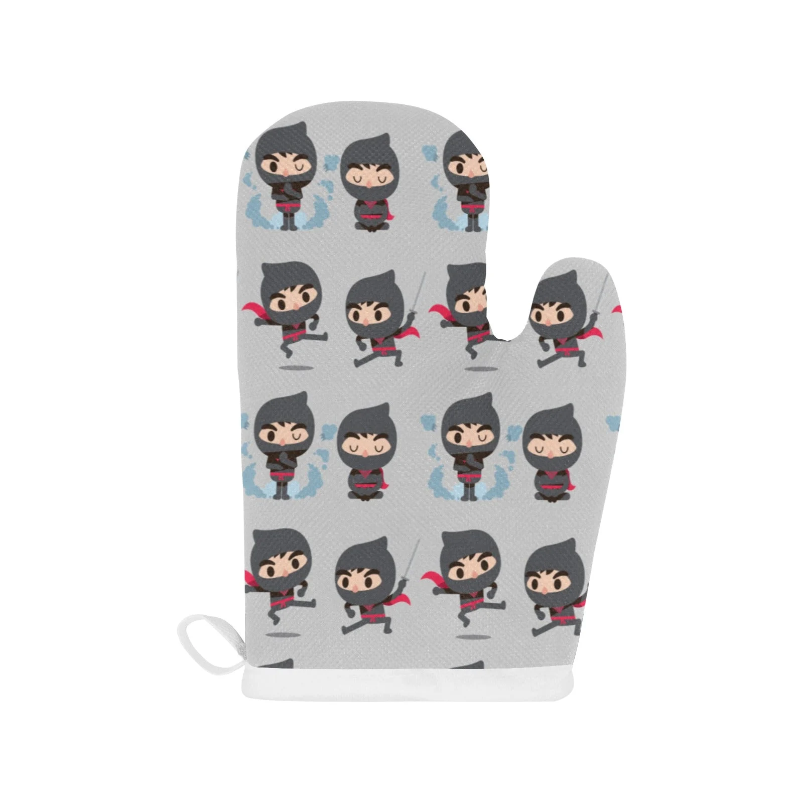 Cute Ninja Pattern Heat Resistant Oven Mitts Pot Holders Set Cute Ninja Pattern Heat Resistant Oven Mitts Pot Holders Set