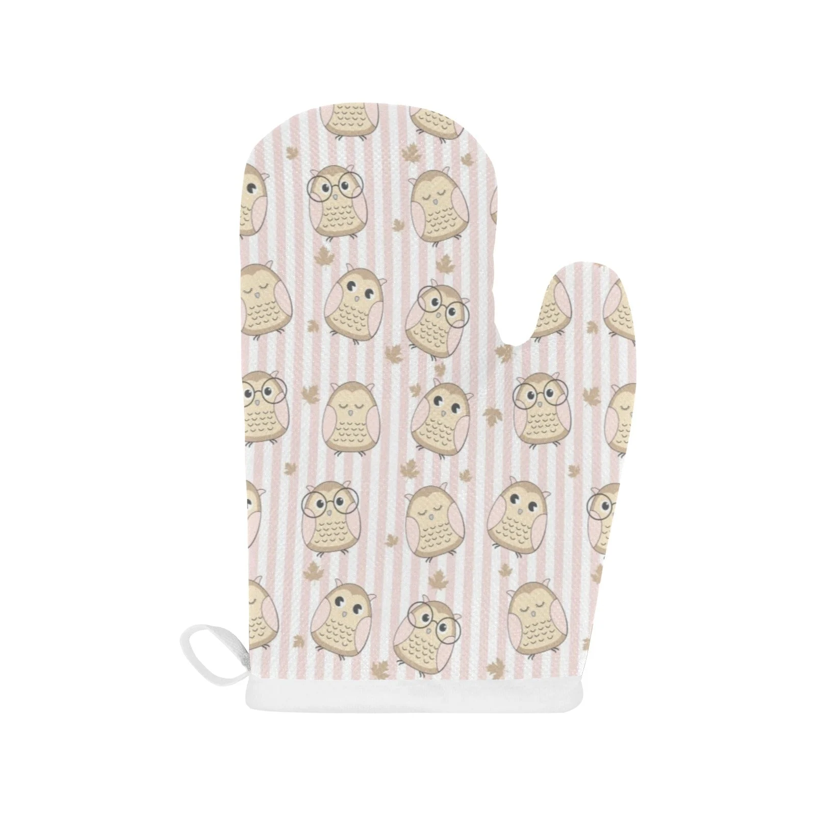 Cute Owl Leaf Heat Resistant Oven Mitts Pot Holders Set Cute Owl Leaf Heat Resistant Oven Mitts Pot Holders Set