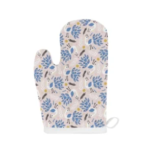 Cute Peacock Pattern Heat Resistant Oven Mitts Pot Holders Set