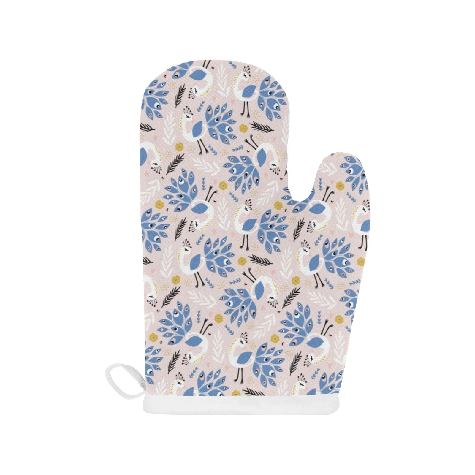 Cute Peacock Pattern Heat Resistant Oven Mitts Pot Holders Set Cute Peacock Pattern Heat Resistant Oven Mitts Pot Holders Set