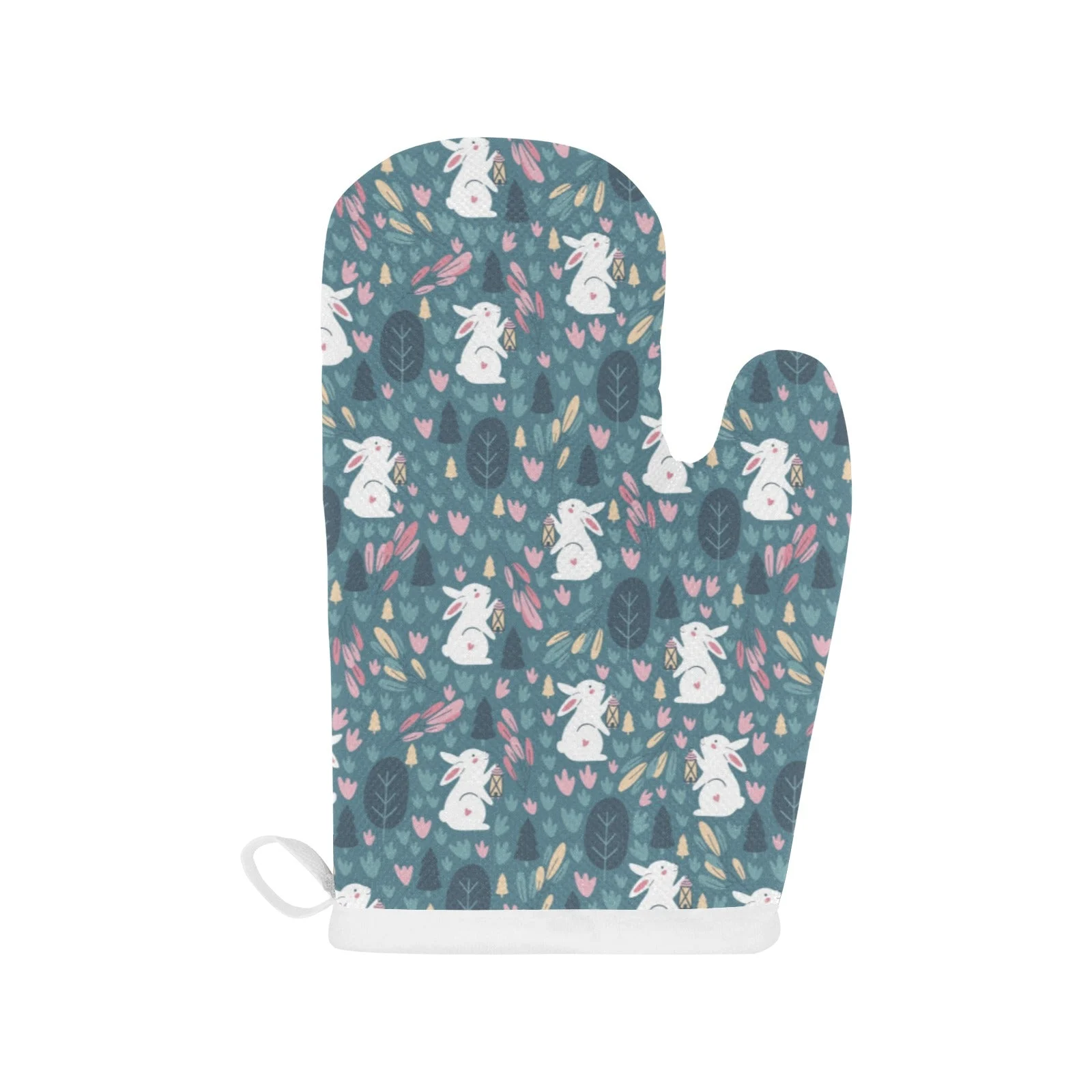Cute Rabbit Pattern Heat Resistant Oven Mitts Pot Holders Set Cute Rabbit Pattern Heat Resistant Oven Mitts Pot Holders Set